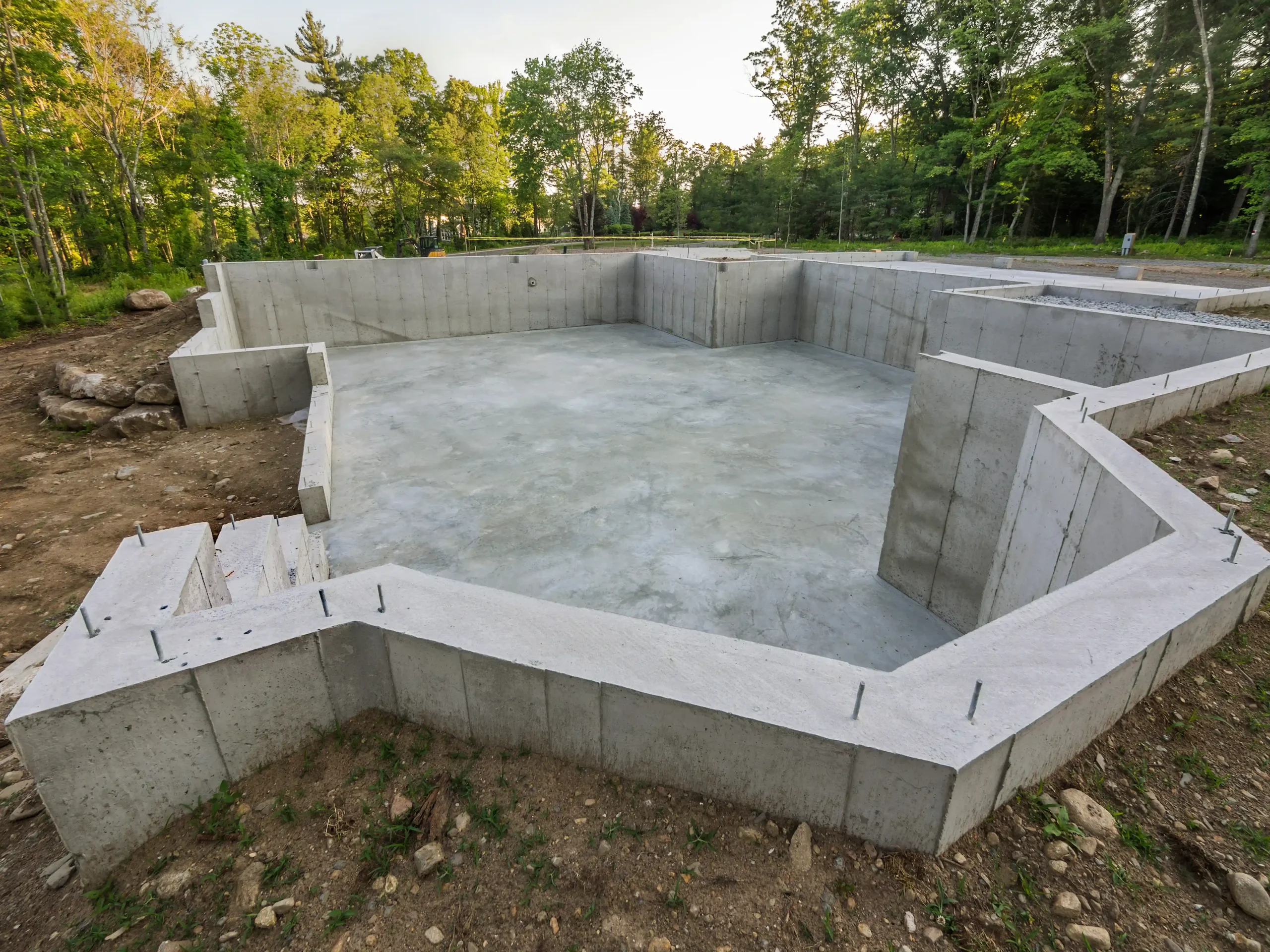 Image of concrete foundation basement foundation