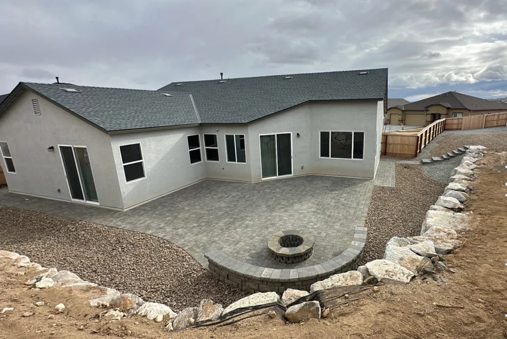 Image of home with backyard with new paver installation