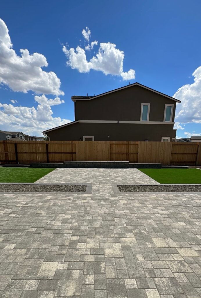 Image of backyard patio with new paver installation